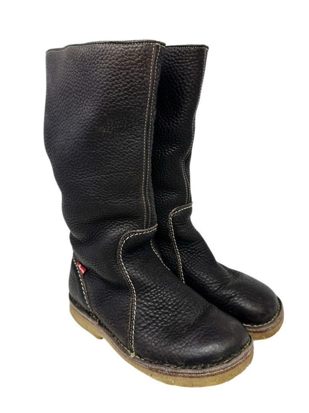 Duckfeet Silkeborg Mid Calf Boots Brown Leather Shearling Lined EU 39 US 8.5